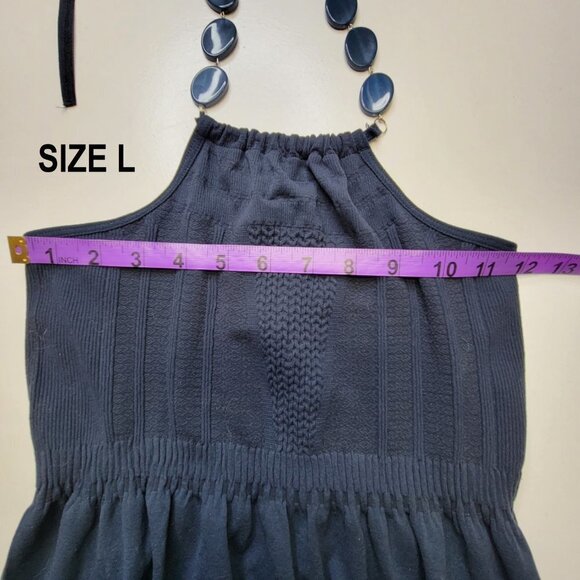 Dark Blue Halter Tie Dress  Size S - Picture 12 of 12